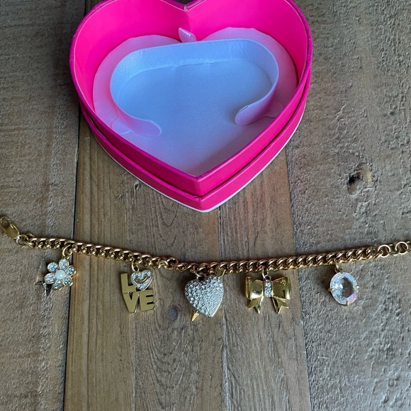 Juicy Couture Love Gold Bracelet with Crystal Charms - Picture 2 of 6